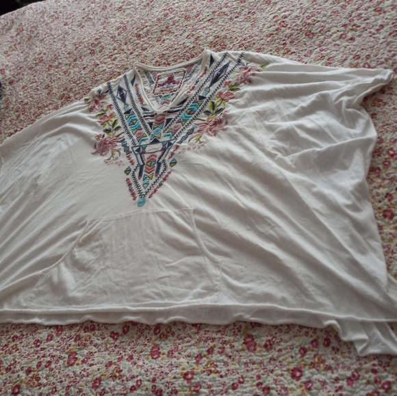 Johnny Was JWLA Embroidered Drape Poncho XS OS oversized - Picture 12 of 13